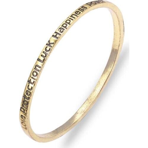 Fashion Bracelet For Women Simple Vintage Bronze Color Personality Romantic Letter Female Accesorios Ofertas Relampago Jewelry