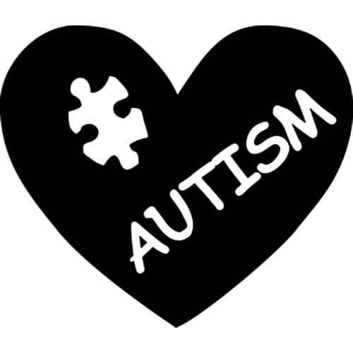 HotMeiNi Cozy Autism Heart Puzzle Piece Sticker For Car Window Bumper Door Laptop Vinyl Decal Car Body Awareness Mental