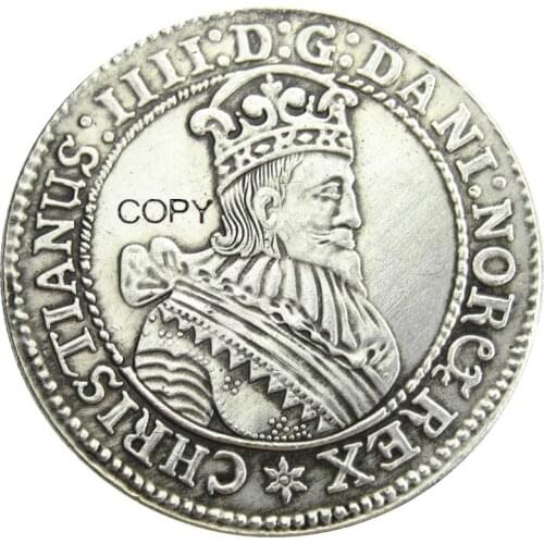 Norway 1628 1 Speciedaler - Christian IV Silver Plated Copy Coins