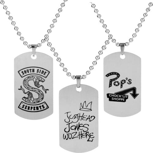 RIVERDALE Necklace Men Womens Stainless Steel Pendants Necklace Fashion Jewelery