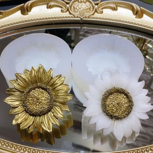 Sunflower Epoxy Resin Mold Aromatherapy Plaster Silicone Mould DIY Crafts Soap Candle Handicrafts Decorations Casting Tools N2UE