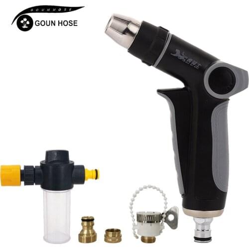 Portable High-pressure Water Gun For Cleaning Car Wash Machine Garden Watering Hose Nozzle Sprinkler Foam Water Gun Dropship