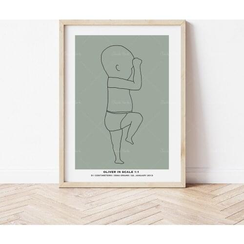Drawn newborn illustrations, birth gifts, birth posters, valentines day gifts, kindergarten decorations, baby posters