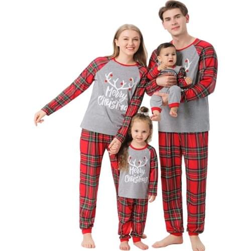 Christmas Family Pajama Sets New Year Family Matching Outfits Mother Daughter Father Son Pyjamas Set Adult kid Baby Sleepwear