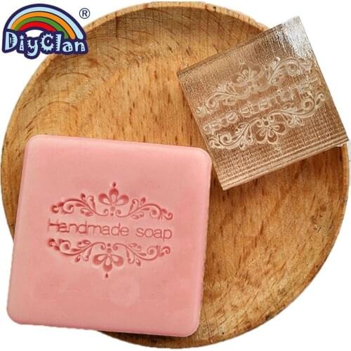Handmade resin soap stamp mold diy "handmade soap" patterns organic glass soap chapter Acrylic chapters Z0144HM