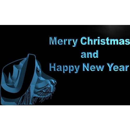 S153 Irish Setter Xmas Greeting Gift Led Light Sign