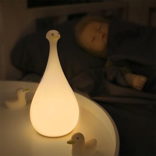 Duck Duck Silicone Lamp Home Desktop Bedroom Sleeping Breastfeeding Silicone Patting Night Light