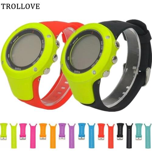 Silicone Band for Suunto Watch Strap For Ambit 1 2 3 Replacement for SUUNTO Series 3 2 Sport Band Rubber Smart Watch Wrist Strap