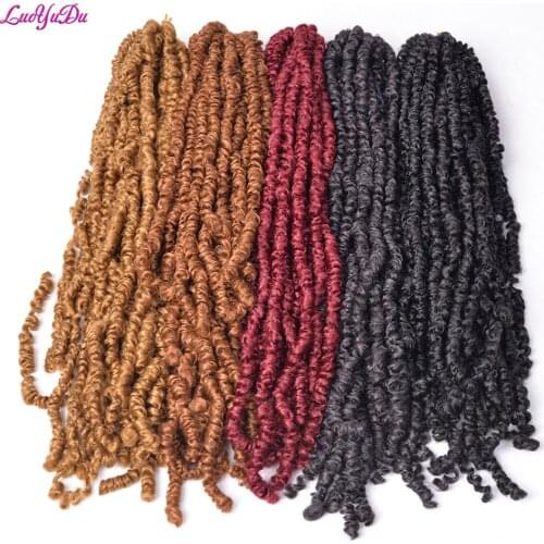 Synthetic Passion Twist Hair Butterfly Locks Afro Curls Kinky Twist Crochet Braid Hair Extensions Spring Twist Locs For Women