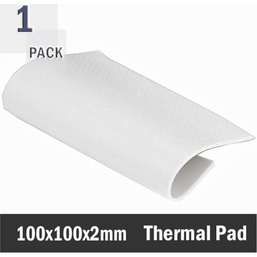 1Pcs Gdstime White 100x100x2mm Conductive Pads Heatsink Chip Compound Thermal Pad