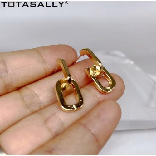 TOTASALLY Womens Anti-allergy Stud Earrings Minimalist Earrings Office Lady Jewelry boucle d'oreille femme Anti-allergy