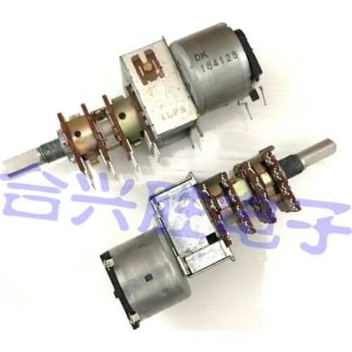 [VK]JAPAN ALPS B50K B50KX4 50KBX4 remote control motor potentiometer four 6030R 16 feet shaft 20MM switch