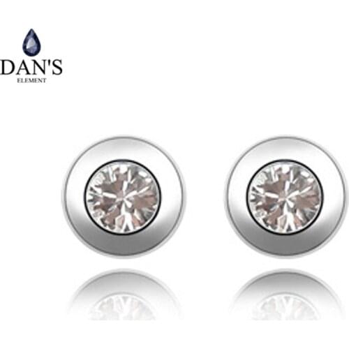 DANS 11 Colors Real Austrian Crystals Brand Stud earrings for women Fashion New Sale Hot 82341Crystal