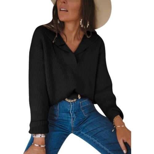 Sweaters Women Autumn Winter Solid Color Long Sleeve Pullovers Women Clothing 2021 Casual Loose Jersey Mujer Pull Femme Y2K Tops