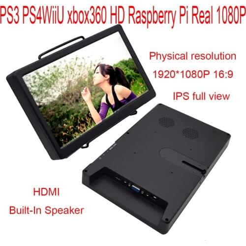 10.1 inch 2560-1600 Mini Monitor Built Speaker HDMI VGA Support Raspberry Pi PS3 PS4