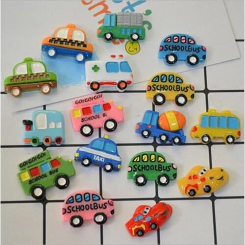 10pc/lot flatback resin Simulation school bus car resin cabochons accessories