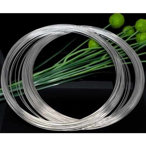 500Loops Silver Tone Round Alloy Memory Beading Wire For Necklace Jewelry DIY Component 140mm