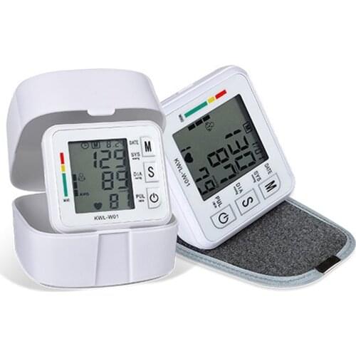 Digital Blood Pressure Monitor Heart Rate Pulse Tonometer Meter LCD Display Portable & Household Arm Band Type Accurate Reading