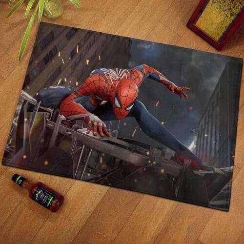 Spiderman Playmat Baby Rug Kitchen Room& Bathroom Carpet Living Room Carpet Birthday Gift Doormat Carpet Mat Multiple Sizes