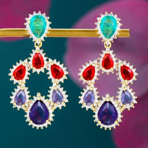 Jimbora Be Original Luxury Romantic Sweet Pendant Earrings Jewelry For Women Bridal Wedding Party Show Girl Daily Accessoriess