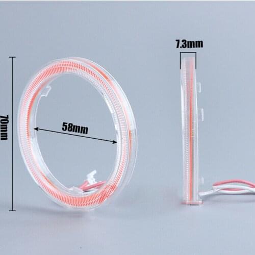 Rings Headlight 12V Universal 2.5\\\" Halo Parts Red Replacement Retrofit