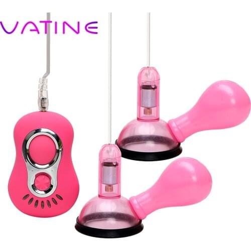 VATINE 7 Speeds Nipple Pump Massager Vibrator Sex Toys for Women Breast Clitoris Stimulator Vibrating Nipple Sucker