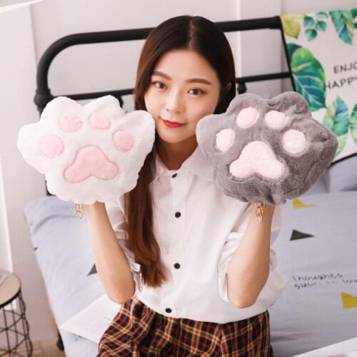 25 CM Kawaii Bear Paw Plush Backpack Dolls Stuffed Cartoon Toy Children Gift Kids Toy cat paw backpack For Children Girls