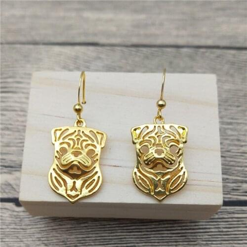 New Pug Drop Earrings Trendy Style Pug Dangle Earrings Fashion Pet Dog Earrings Women Jewellery