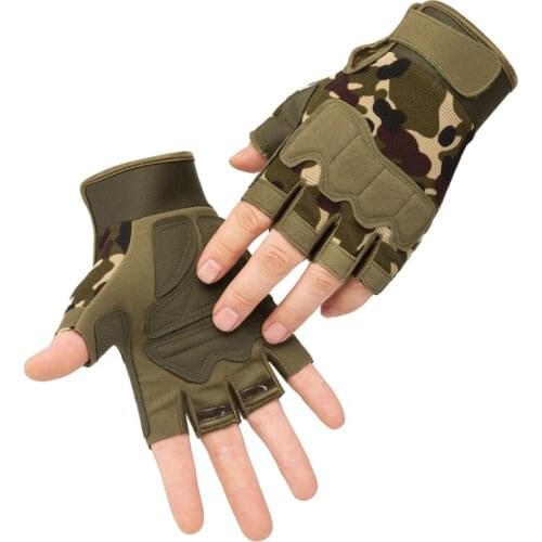 Army fan riding half finger gloves outdoor tactical anti-cut fighting mountaineering field training half finger gloves