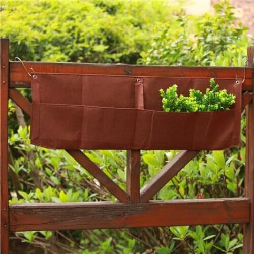 Pocketgarden 2pc Waterproof Garden Planter Wall-mounted Polyester Home Gardening Flower Planting Bags Living Indoor Wall Planter