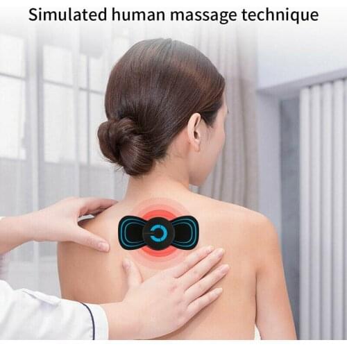 Portable Mini Electric Neck Massager Cervical Massage Stimulator Stickers Physiotherapy Instrument Muscle Relief Pain