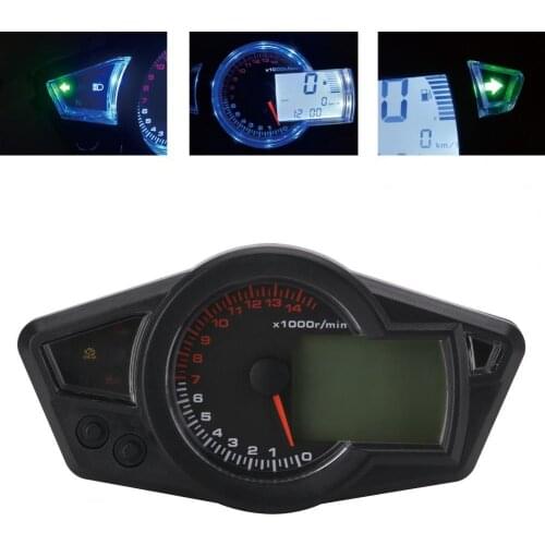 Adjustable Motorcycle LCD Odometer Speedometer Tachometer Gauge for 2 4 Cylinder Two Cylinder Real-time Motorcycle Meter