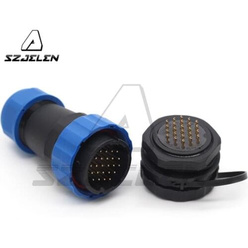SD28TP-ZM , 24 pin Waterproof Aviation Connector Plug Socket IP68, 24pins in Wire Connectors