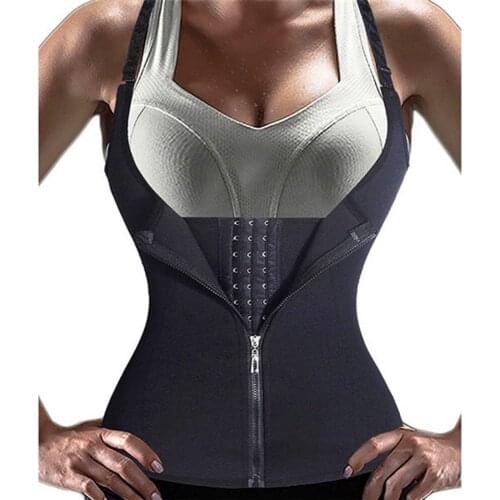 Sexy Women Body Shaper Shapewear Waist Training Trainer Corset Fitness Cincher Sweat Vest with Adjustable Straps S-2XL