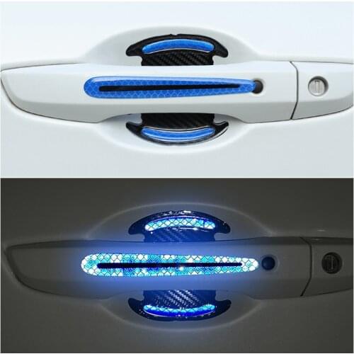 Car Handle Protection Reflective Sticker Reflective Strip For Hyundai Solaris Accent I30 Ix35 I20 Elantra Santa Fe Tucson Getz