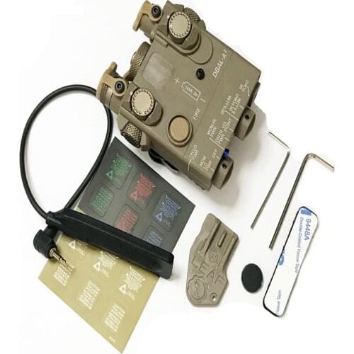 Tactical Airsoft PEQ Mini DBAL-A2 Green Dot IR Aiming Laser With White LED Flashlight PEQ15 DBAL A2 Hunting Weapon Strobe Light