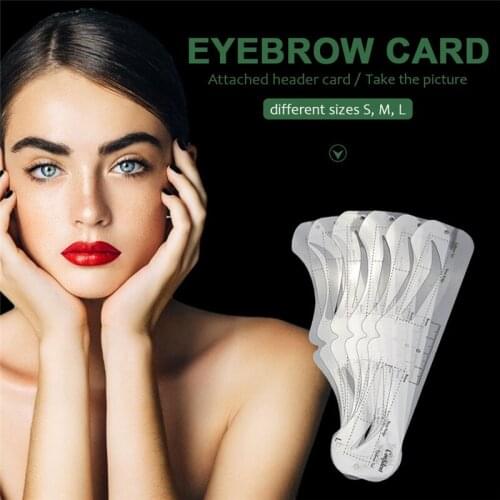 6Pcs/set Eyebrow Stencil Set Reusable DIY Eye Brow Drawing Guide Styling Shaping Grooming Template Card Easy Makeup