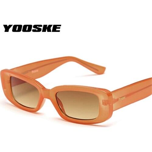 YOOSKE Vintage Rectangle Sunglasses Women Men Luxury Designer 2021 Retro Marble Square y2k Sun Glasses Female Shades UV400