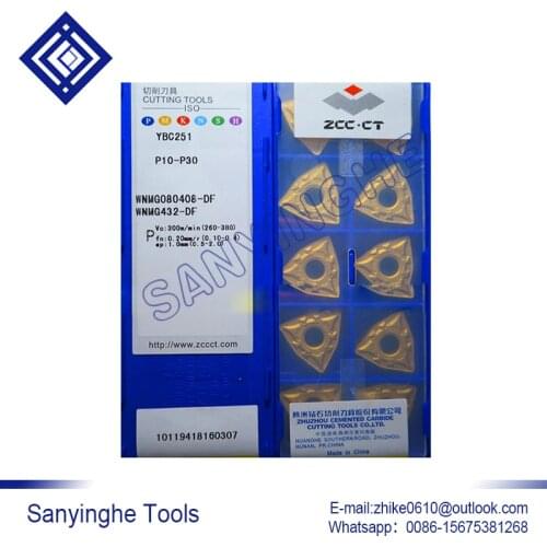 Free shipping high quality 10pcs/lots WNMG080408-DF YBC251 cnc carbide turning inserts