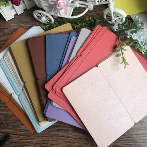 100pcs half fold card blessing card black red gift invitation wedding written greeting student stationery message wholesale