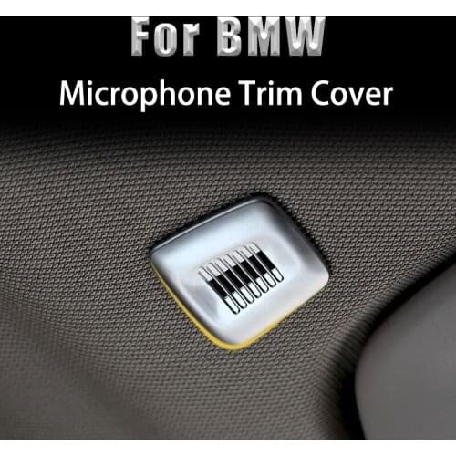 2pcs Car Roof Microphone Cover Trim ABS It is suitable of BMW X1 X5 X6, which is suitable for BMW New Series 1, 3 and 5