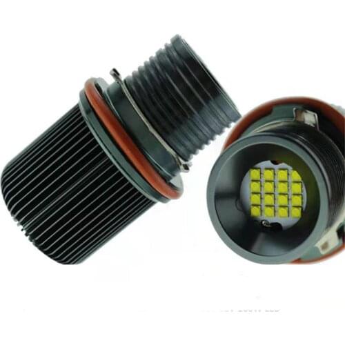 2X 80W White Angle Eyes LED Marker Halo Ring Light Bulb 6000K White Angel Eyes LED Headlight for BMW E39 E53 X5 E60 E61 E87 E83