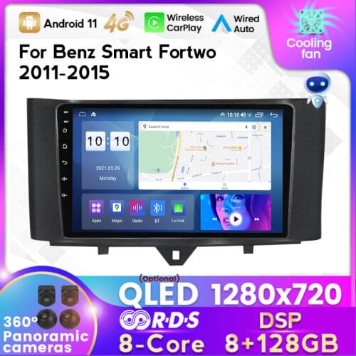 MEKEDE API29 car radio For Benz Smart fortwo Mercedes 2011-2015 ChG WiFi GPS Navigation Stereo Video Multimedia Player No DVD
