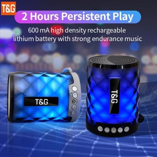 TG115 Bluetooth Outdoor Speaker Waterproof Portable Wireless Column Loudspeaker Box Support TF Card FM Radio Aux Input