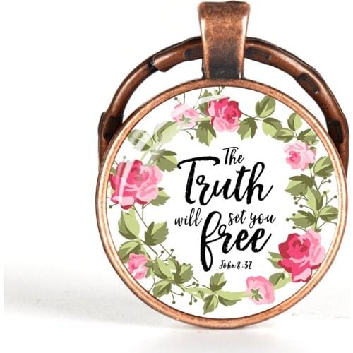 Walk In Love Letters Glass Cabochon Romantic Keychain Bible Verse Jewelry Fashion Accessories Car Keyring Valentines Day Gift