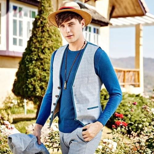 Brand Men Clothing2018Fashion England suit vest waistcoat mens formal wedding vest slim fit mens classic vests plaid patchwork