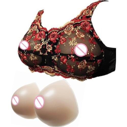 Mastectomy Lace Pocket Bra Intimate Underwear with Silicone Breast Forms Fake Boobs Chest Enhancer for Breast cancer Ajusen