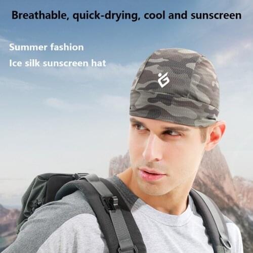 Breathable Cycling Caps Anti-UV Bicycle Running Hat Skull Cap Ice Fabric Head Scarf Helmet Liner Sports Fishing