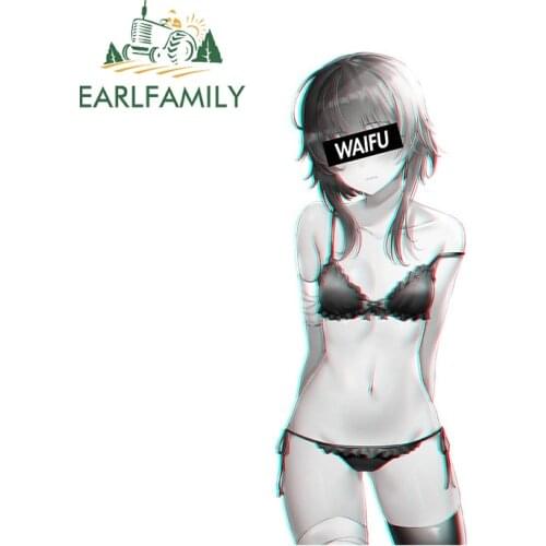 EARLFAMILY 13cm x 5.2cm for Megumin Waifu Material Sexy Car Stickers Anime Decal Graffiti Car Refrigerators Camper Scratch-Proof