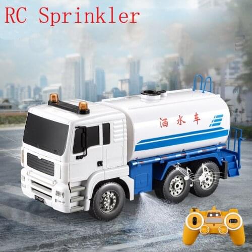 1:20 38CM Electric Remote Control road Sprinkler Trucks RC Cleaning Engineering Vehicle Super Watering Cart RC Truck boys toy
